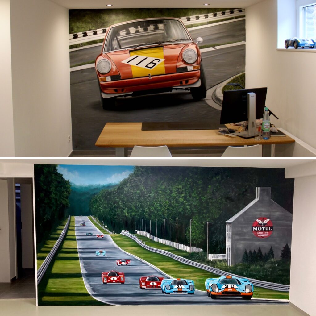 Porsche 911 & Le Mans Muurschilderingen (Emmerich Duitsland)